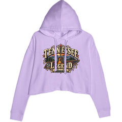 Tennessee Legend Country Music Dolly Cropped Hoodie Sweatshirt Lavender