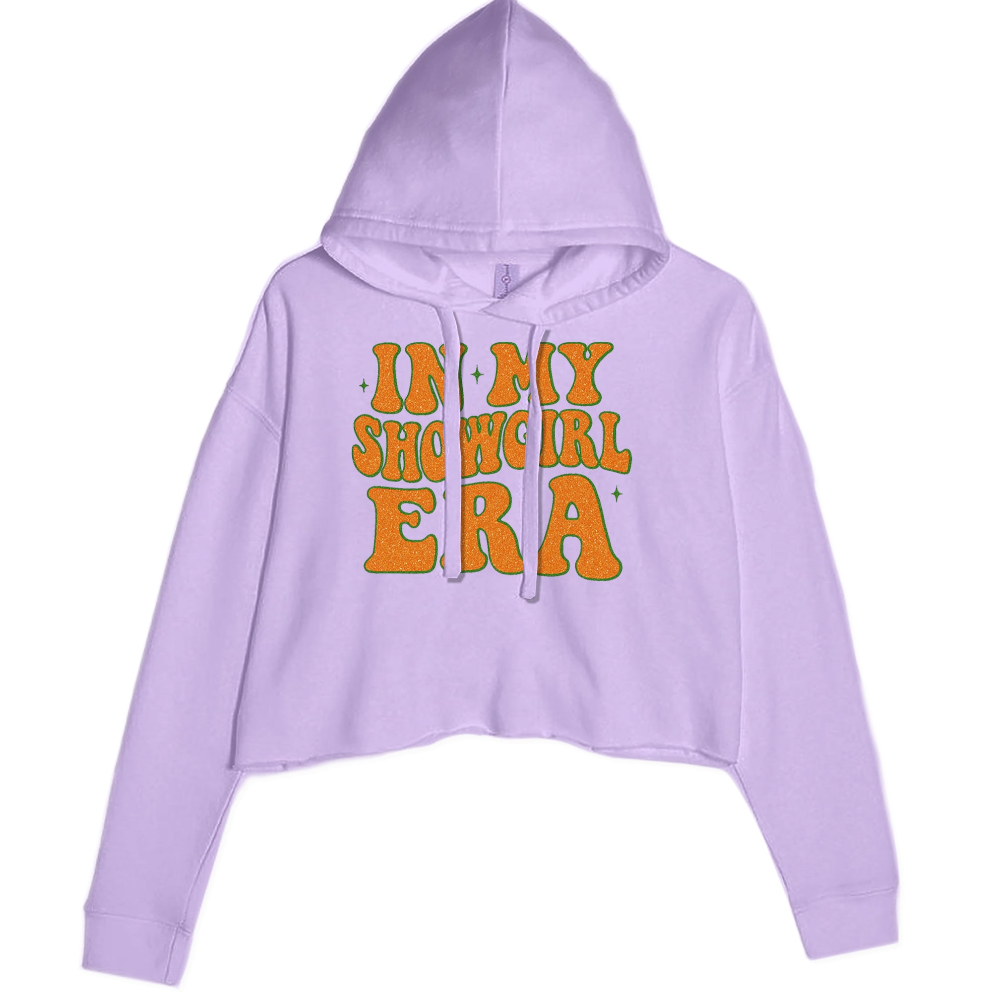 In My Showgirl Era Retro Cropped Hoodie Sweatshirt Lavender
