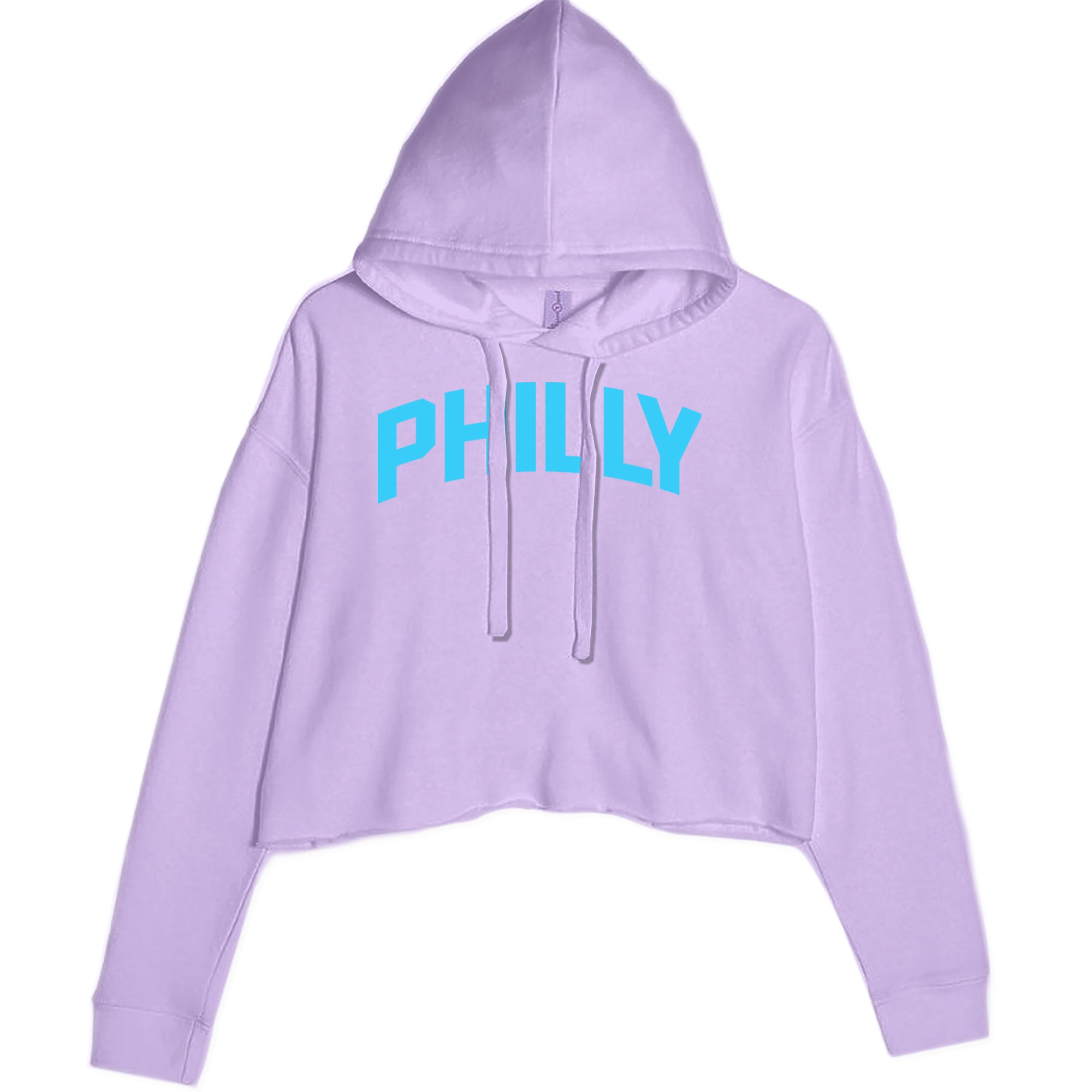 Philly Philadelphia Pride Cropped Hoodie Sweatshirt Lavender