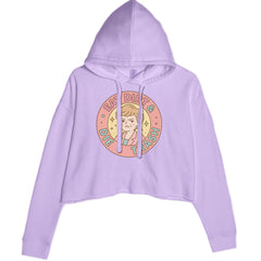 Eat Dirt And Die, Trash Golden Girls Cropped Hoodie Sweatshirt Lavender