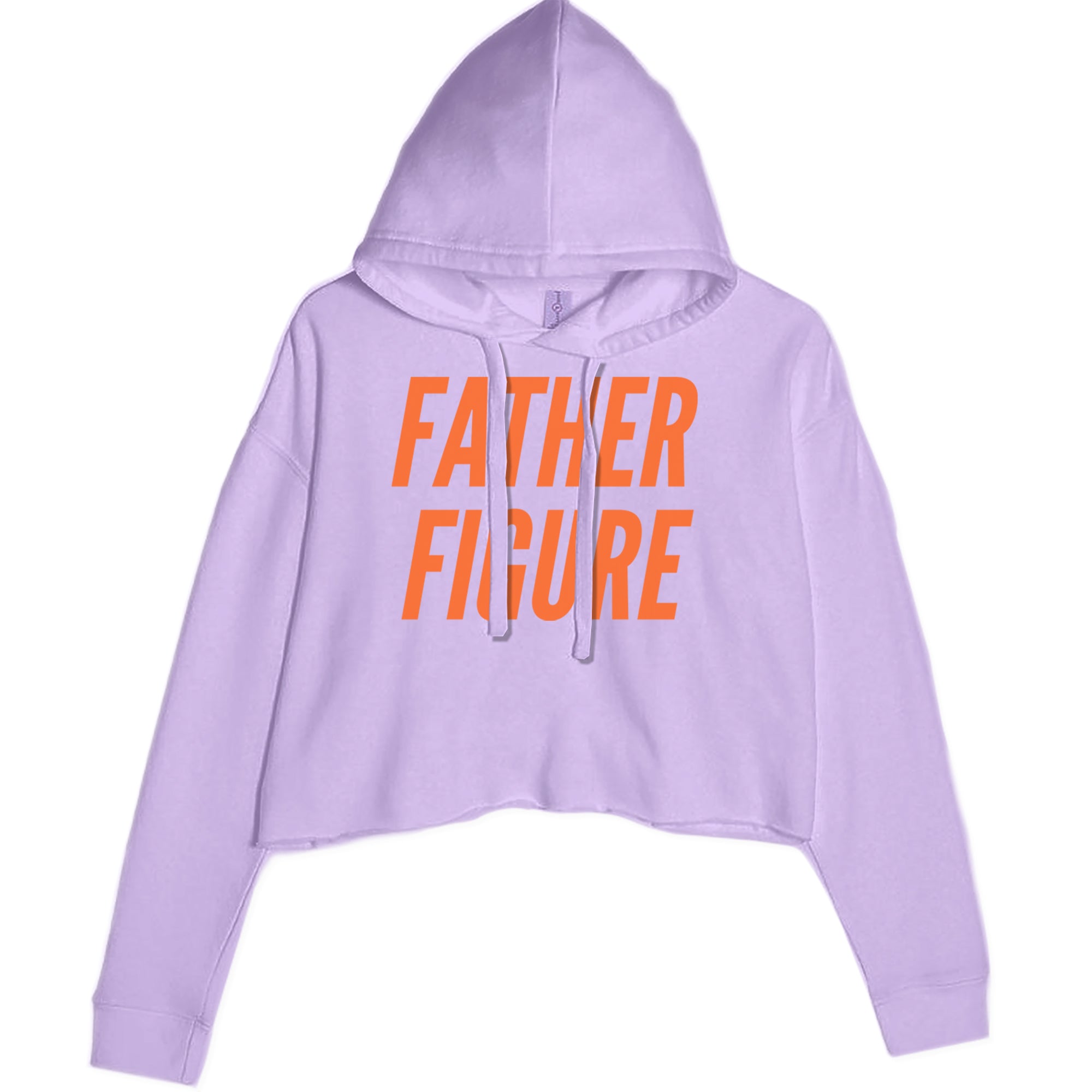 Father Figure Cropped Hoodie Sweatshirt Lavender