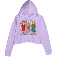 Golden Forever Golden Girls Cropped Hoodie Sweatshirt Lavender