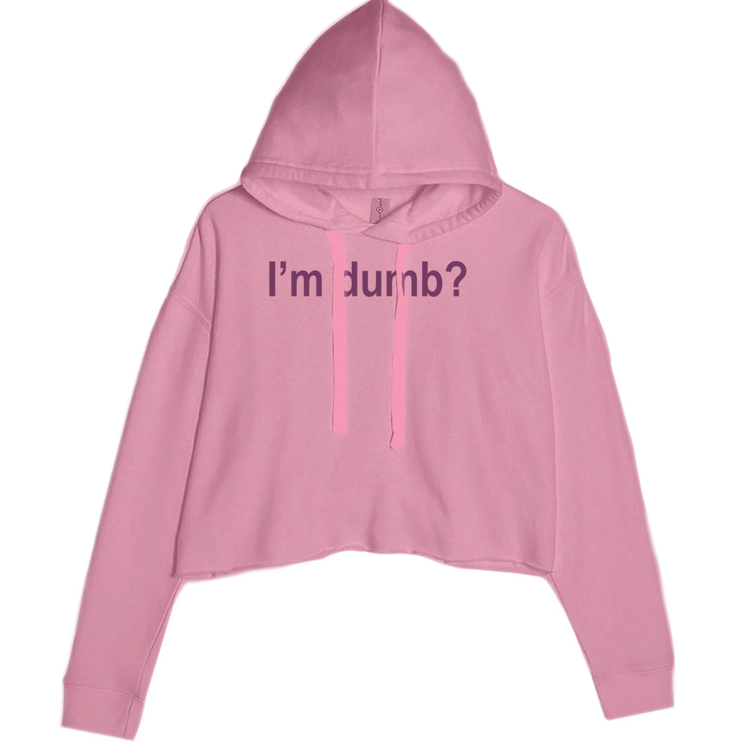 I'm Dumb Faithful Cropped Hoodie Sweatshirt Mauve
