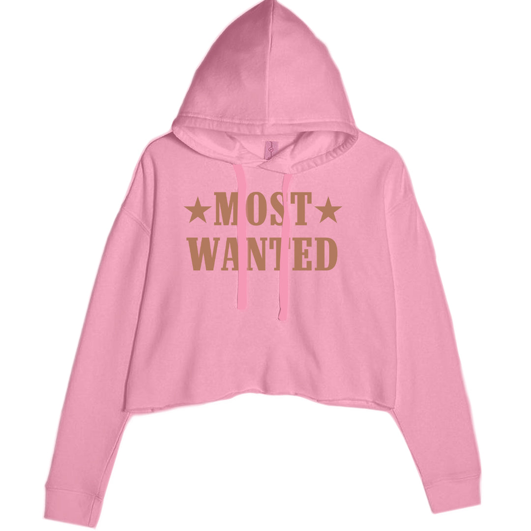 Most Wanted Cowboy Cropped Hoodie Sweatshirt Mauve