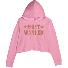 Most Wanted Cowboy Cropped Hoodie Sweatshirt Mauve