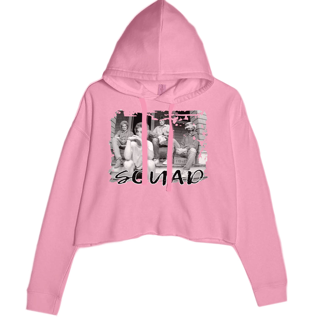 Squad Golden Girls Cropped Hoodie Sweatshirt Mauve