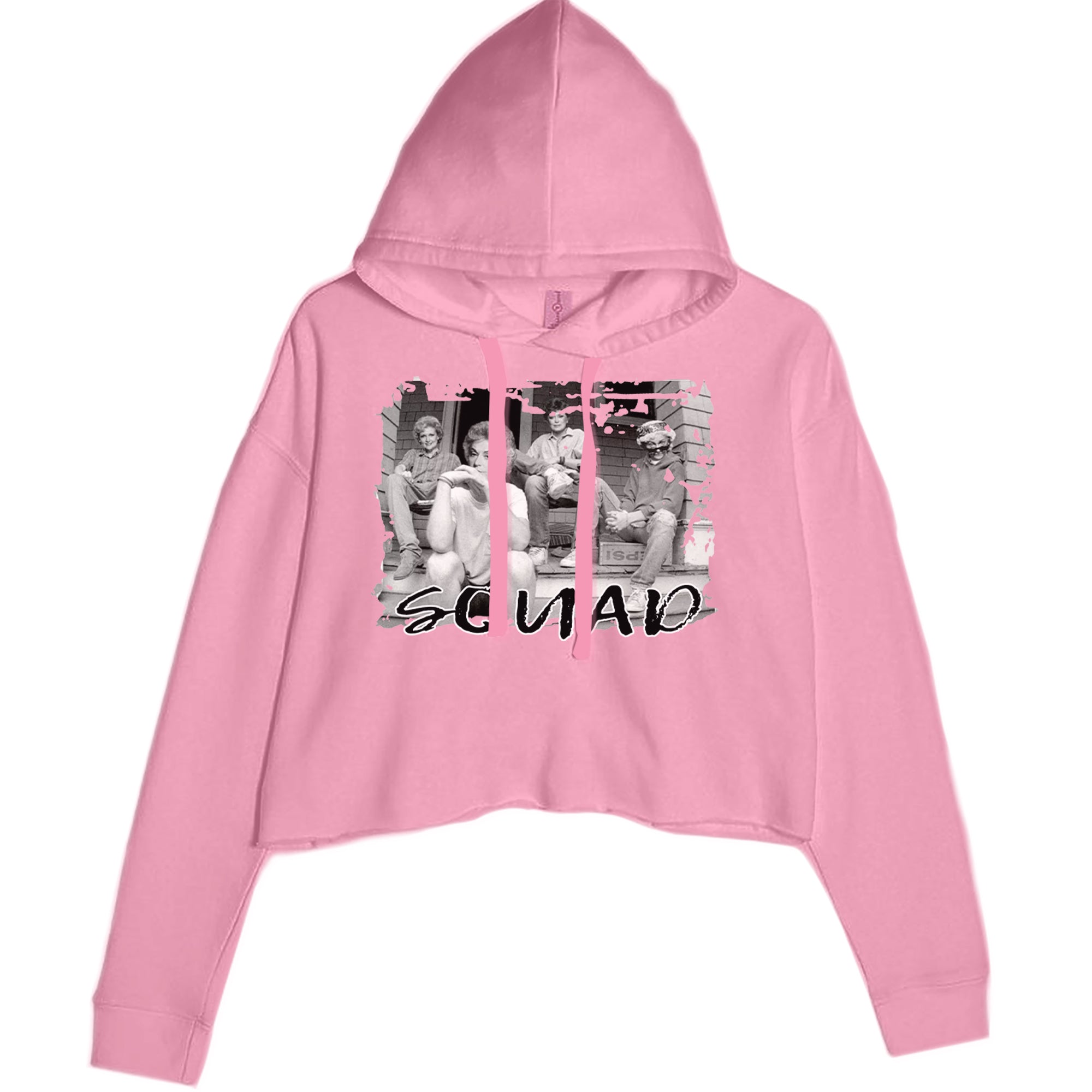 Squad Golden Girls Cropped Hoodie Sweatshirt Mauve