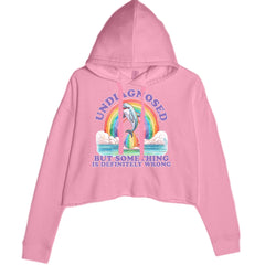 Undiagnosed But Something Is Definitely Wrong Cropped Hoodie Sweatshirt Mauve