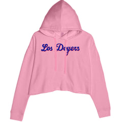 Los Doyers LA Baseball Cropped Hoodie Sweatshirt Mauve