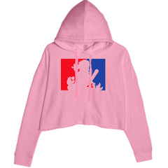 Philly Baseball Phan graphic on Women's Cropped Fleece Hoodie in Mauve