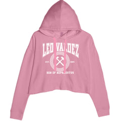 Leo Valdez Son of Hephaestus Forge Master Cropped Hoodie Sweatshirt Mauve