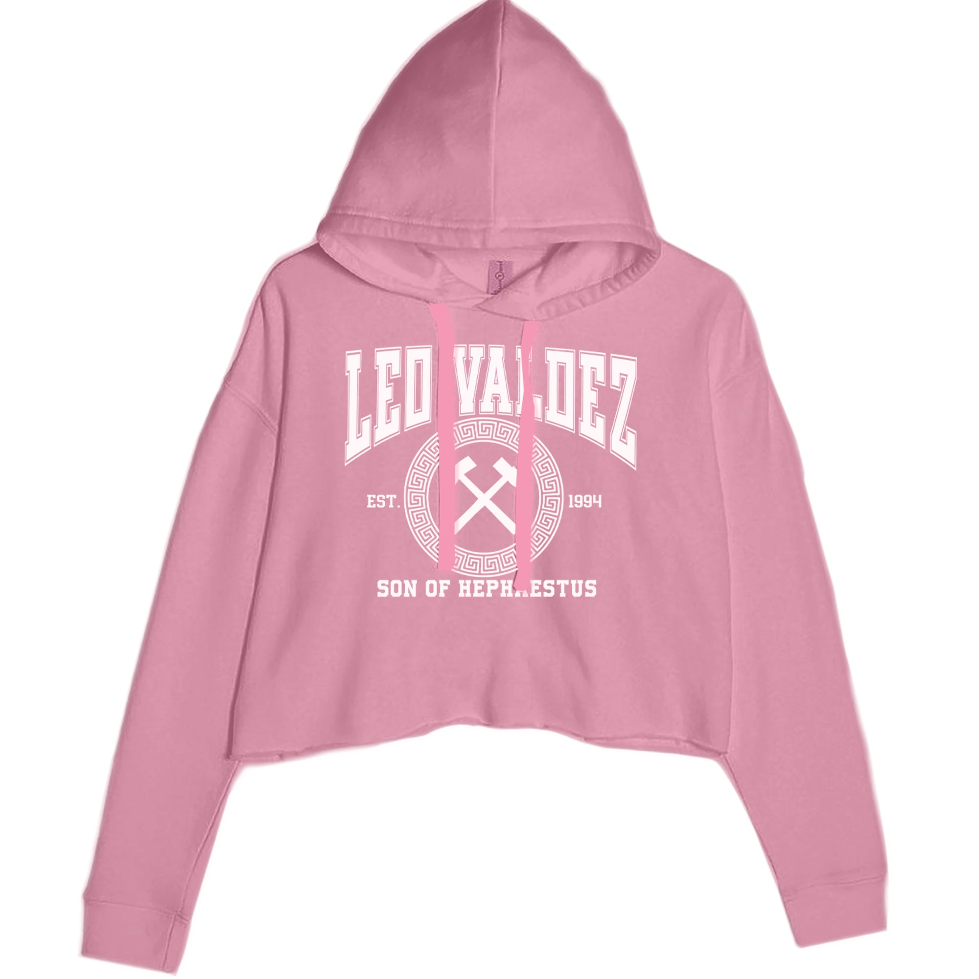 Leo Valdez Son of Hephaestus Forge Master Cropped Hoodie Sweatshirt Mauve