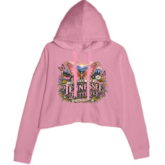 Forever Our Tennessee Butterfly Dolly Cropped Hoodie Sweatshirt Mauve