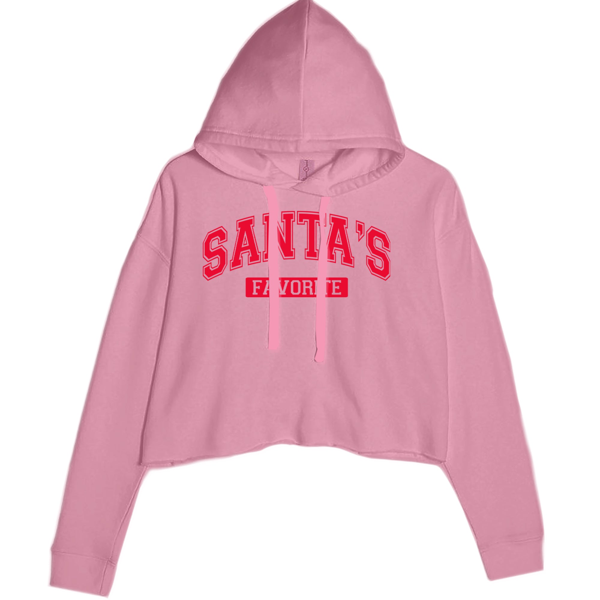 Santa's Favorite Cropped Hoodie Sweatshirt Mauve