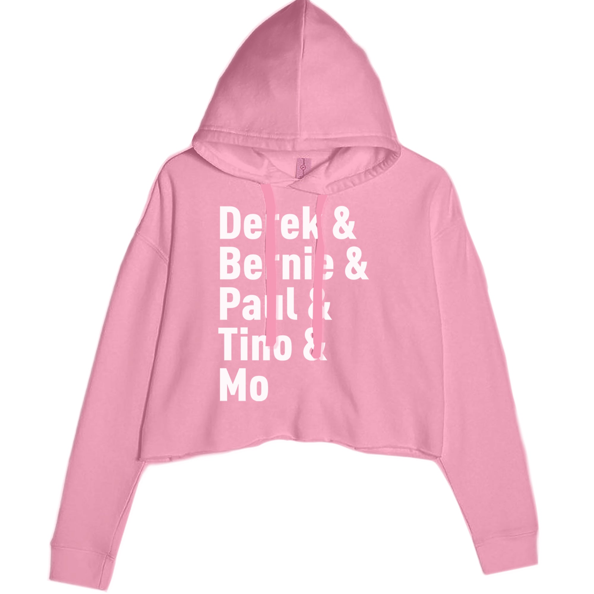 Derek & Bernie & Paul & Tino & Mo Cropped Hoodie Sweatshirt Mauve