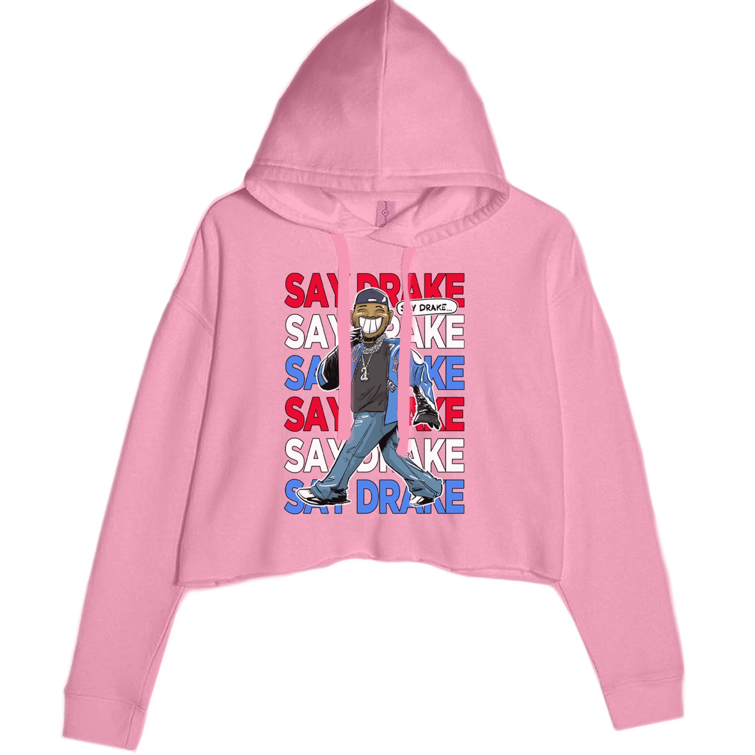 Say Drake Smiling Meme Mustard Cropped Hoodie Sweatshirt Mauve