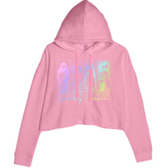 Spooky Season Cute Pastel Halloween Design Cropped Hoodie Sweatshirt Mauve