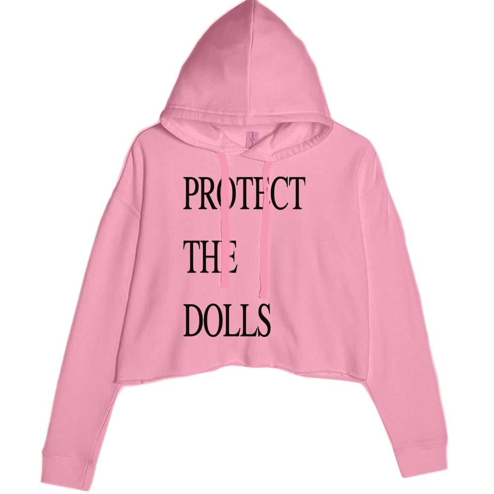 Protect The Dolls Equal Rights Cropped Hoodie Sweatshirt Mauve