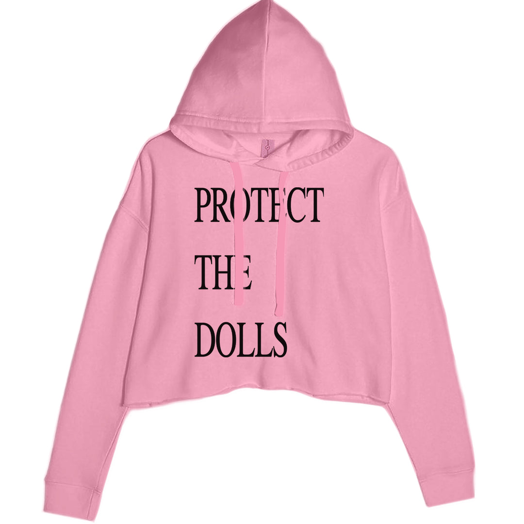 Protect The Dolls Equal Rights Cropped Hoodie Sweatshirt Mauve