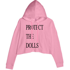 Protect The Dolls Equal Rights Cropped Hoodie Sweatshirt Mauve