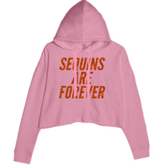 Sequins Are Forever Retro Glam Cropped Hoodie Sweatshirt Mauve