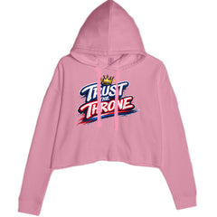 Trust The Throne Crown Philly Hoops Cropped Hoodie Sweatshirt Mauve