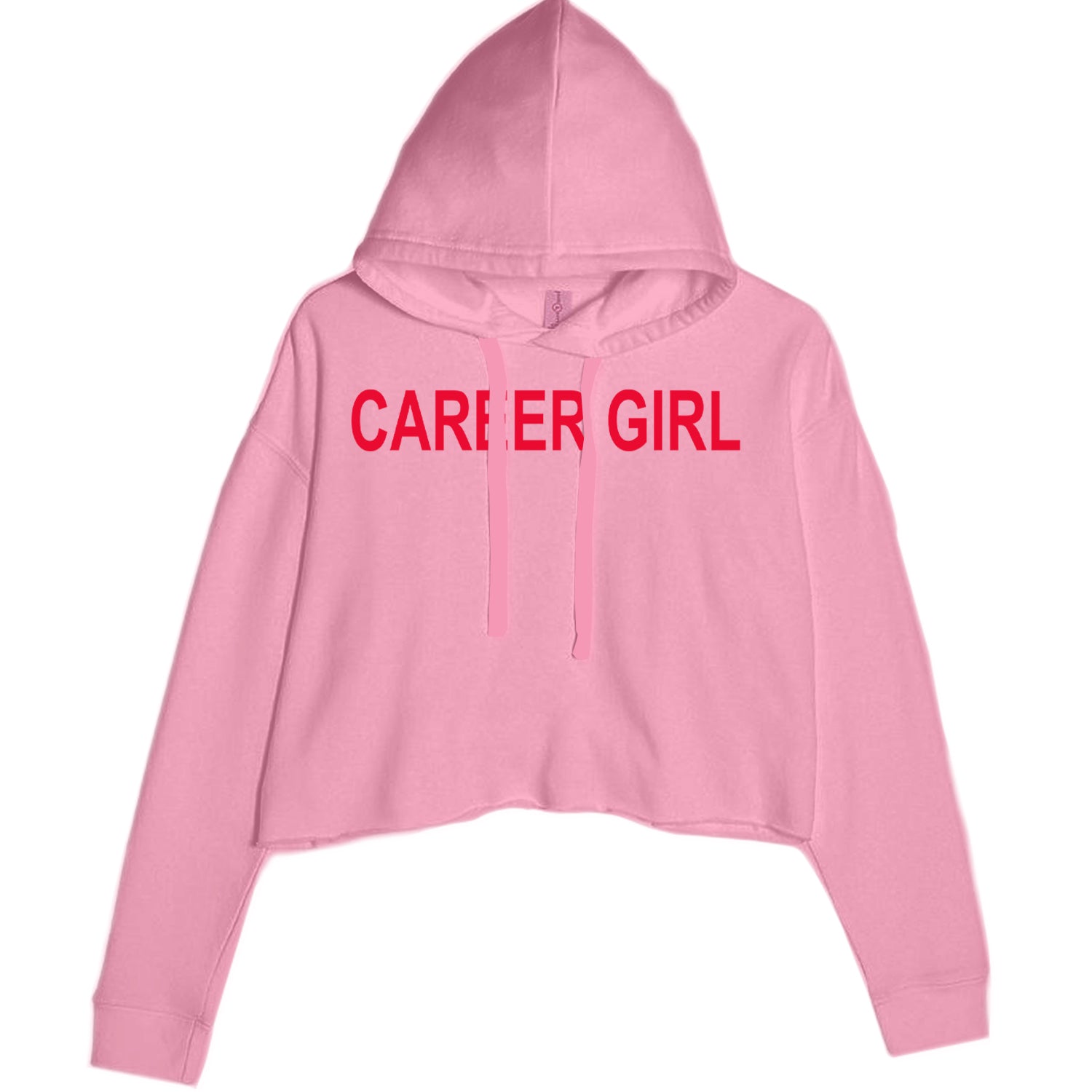 Career Girl Trendsetter Statement Cropped Hoodie Sweatshirt Mauve