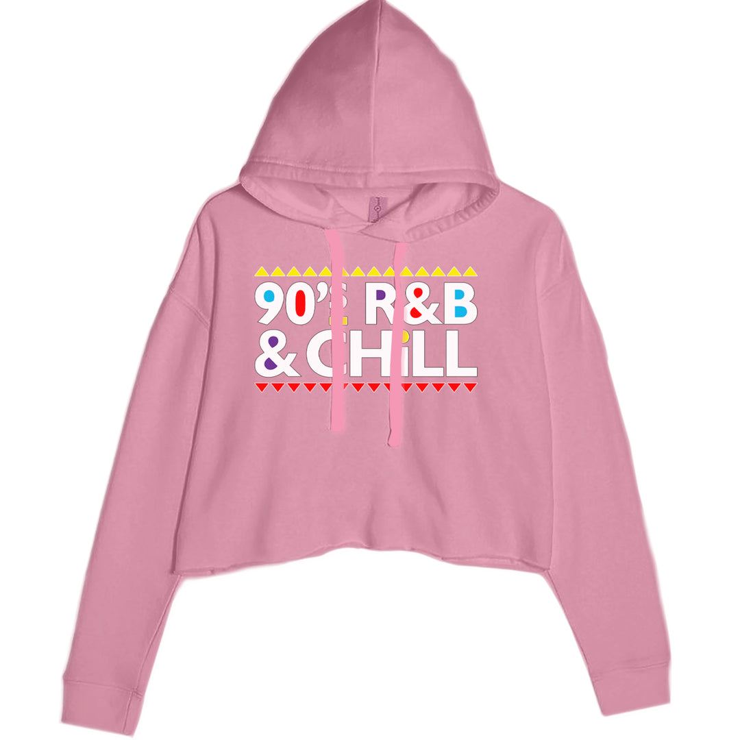 90s R&amp;B and Chill Retro Throwback Cropped Hoodie Sweatshirt Mauve