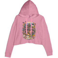 I Will Always Love You Dolly Cropped Hoodie Sweatshirt Mauve