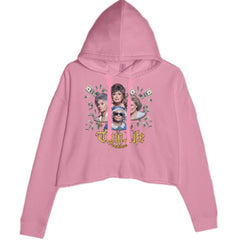 Golden Chain Thug Life Girls Cropped Hoodie Sweatshirt Mauve