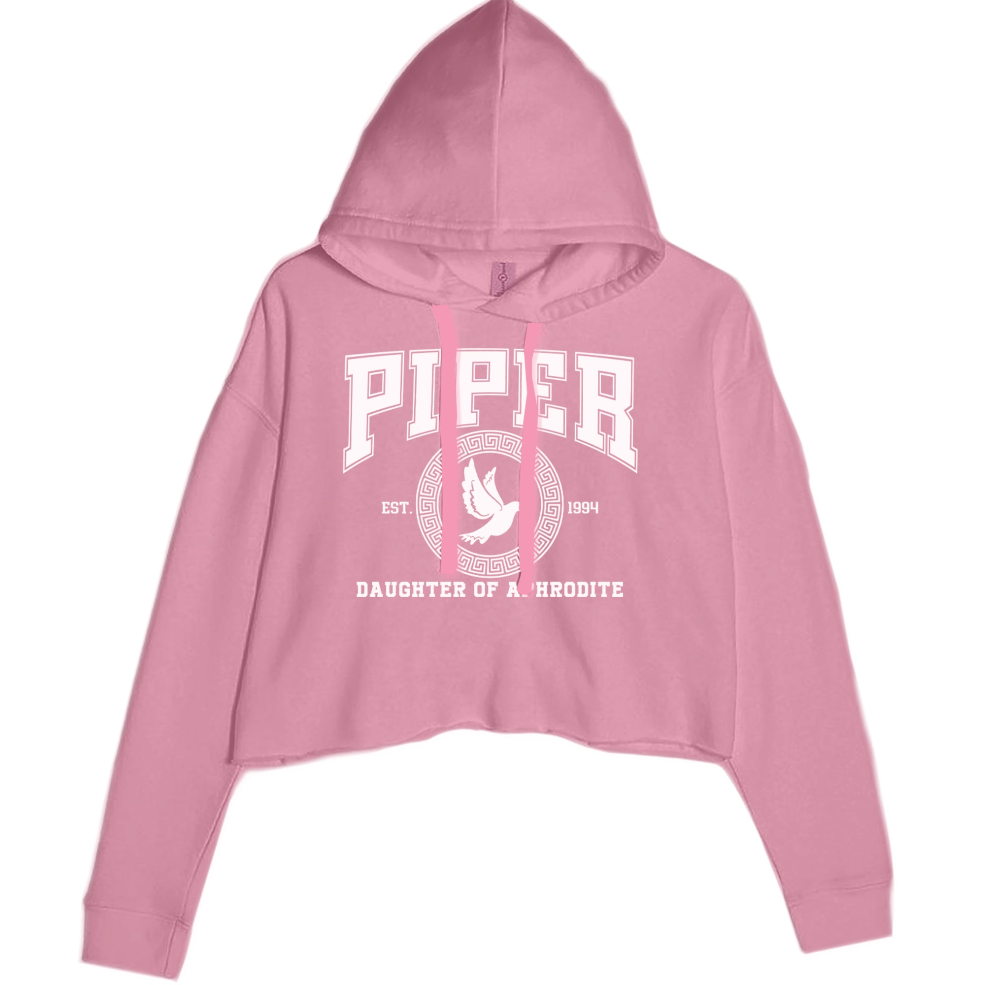 Piper Daughter of Aphrodite Rebel Heart Cropped Hoodie Sweatshirt Mauve