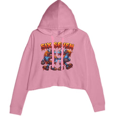67 Lava Lightning Six Seven Meme Cropped Hoodie Sweatshirt Mauve