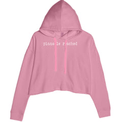 Pinnacle Reached Romance Cropped Hoodie Sweatshirt Mauve