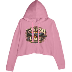Tennessee Legend Country Music Dolly Cropped Hoodie Sweatshirt Mauve
