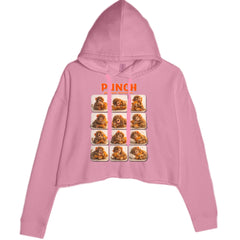 Punch Play Hard Love Harder Cropped Hoodie Sweatshirt Mauve