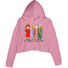 Golden Forever Golden Girls Cropped Hoodie Sweatshirt Mauve