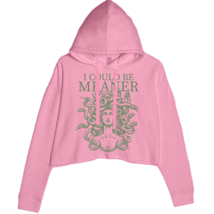 Medusa I Could Be Meaner Cropped Hoodie Sweatshirt
