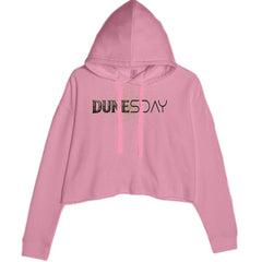 DunesDay Desert Apocolypse Cropped Hoodie Sweatshirt Mauve