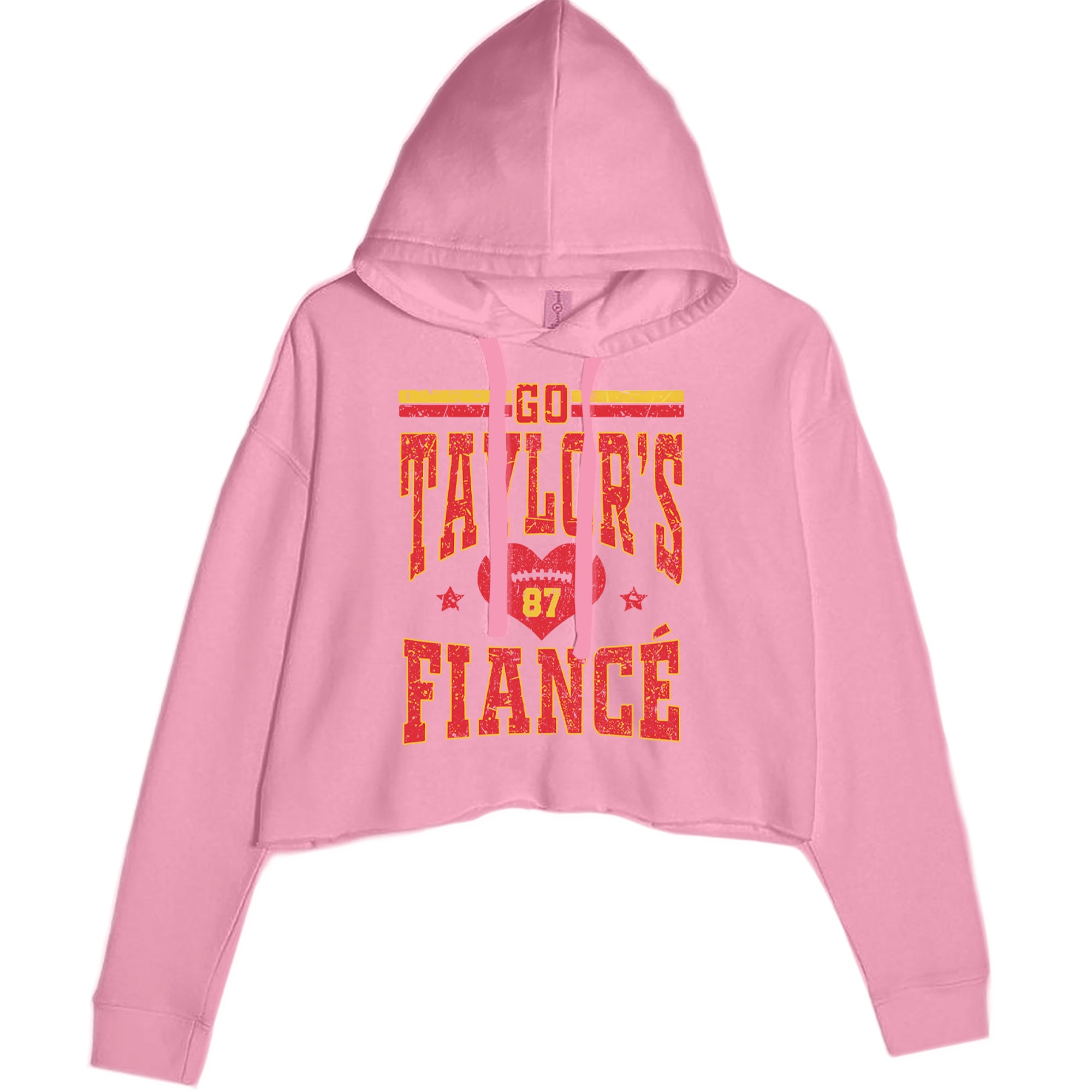 Go Taylor's Fiancé Engagement Game Day Cropped Hoodie Sweatshirt Mauve
