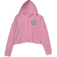 TLC To Love a Canine Dog Rescue Teal Cropped Hoodie Sweatshirt Mauve