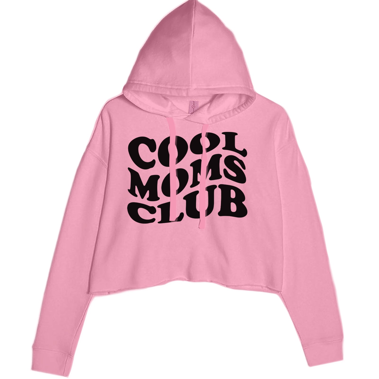 Cool Moms Club Mother Mama Cropped Hoodie Sweatshirt Lavender