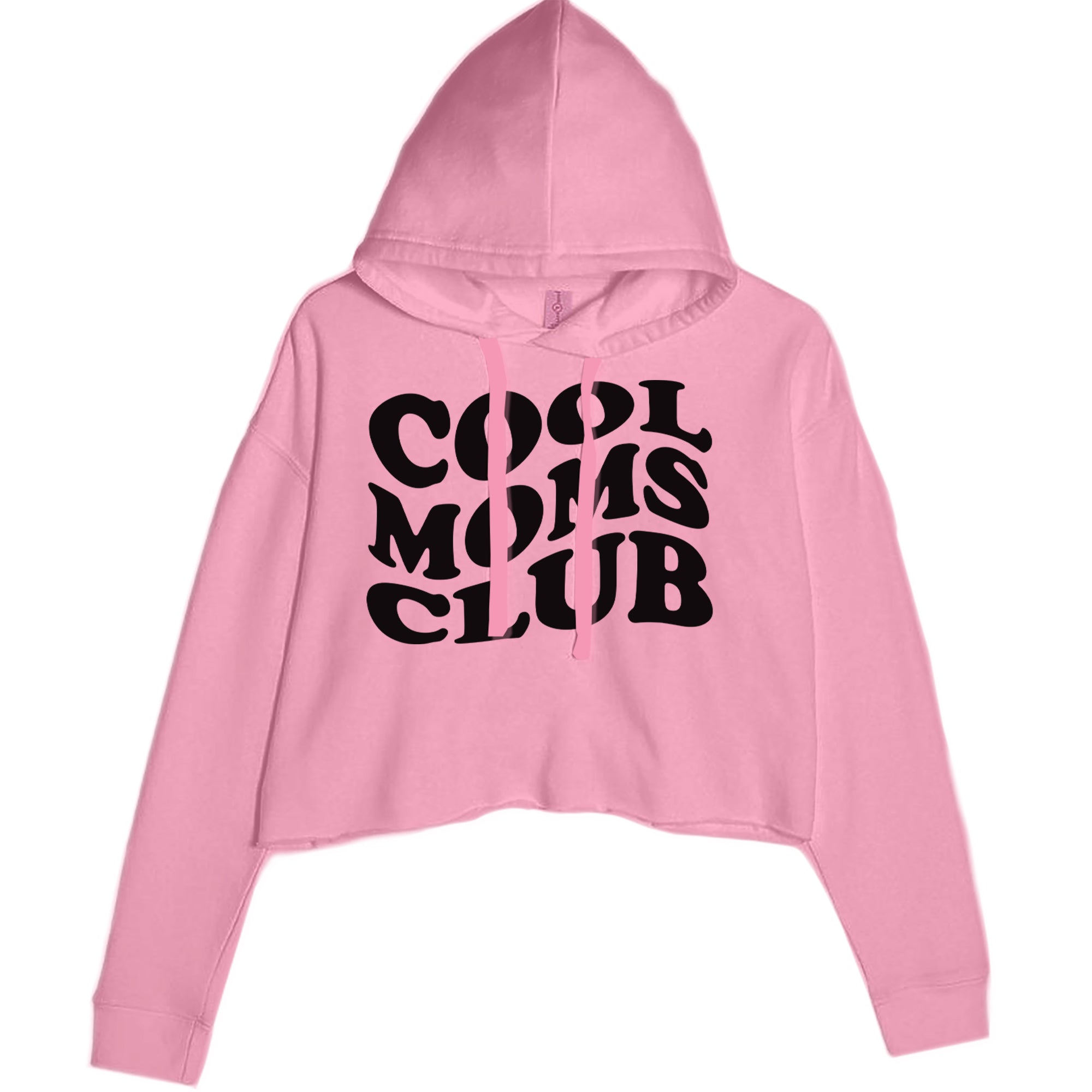 Cool Moms Club Mother Mama Cropped Hoodie Sweatshirt Mauve