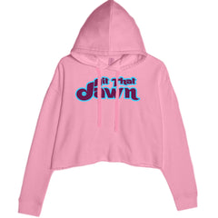 Hit That Jawn Philly Baseball Cropped Hoodie Sweatshirt Mauve