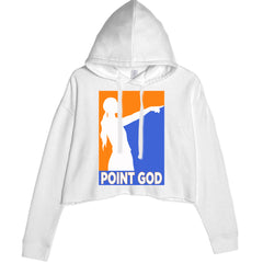 Point God Cunningham Basketball Pointing Meme  Cropped Hoodie Sweatshirt White