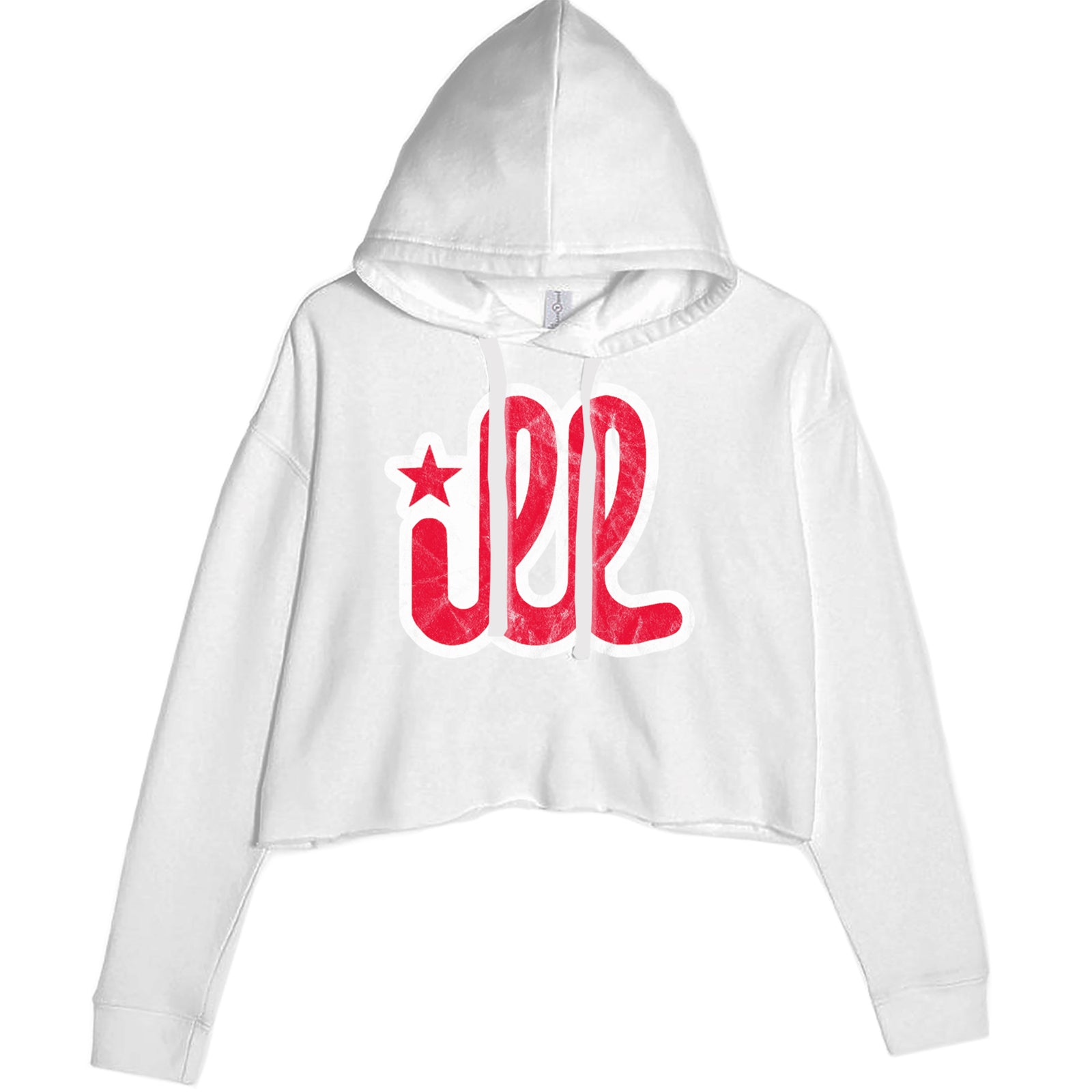 ILL Vintage It's A Philly Thing Cropped Hoodie Sweatshirt White
