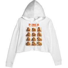 Punch Play Hard Love Harder Cropped Hoodie Sweatshirt White