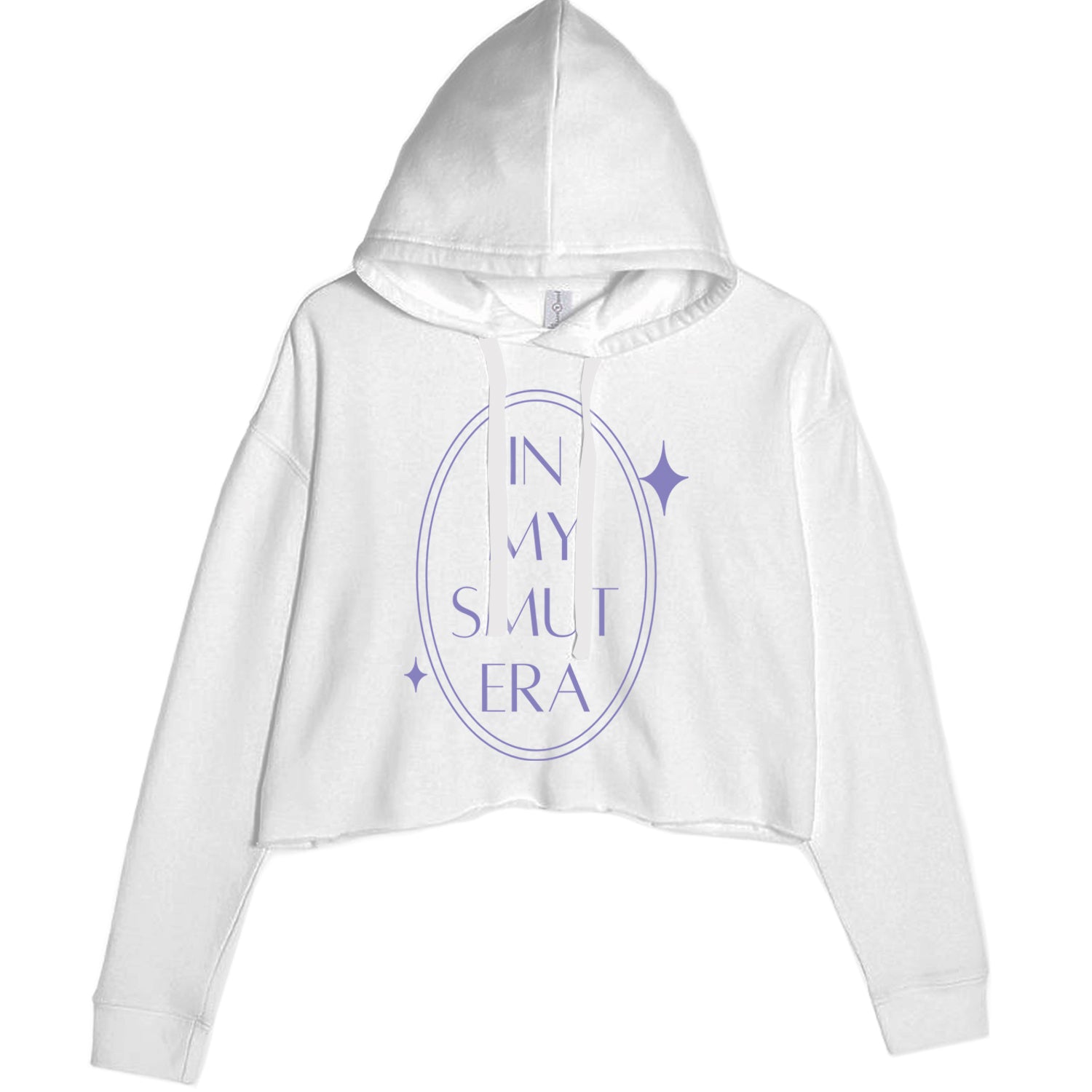 In My Smut Era Romantasy Cropped Hoodie Sweatshirt White
