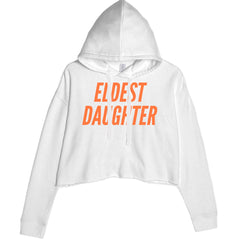 Eldest Daughter Cropped Hoodie Sweatshirt White