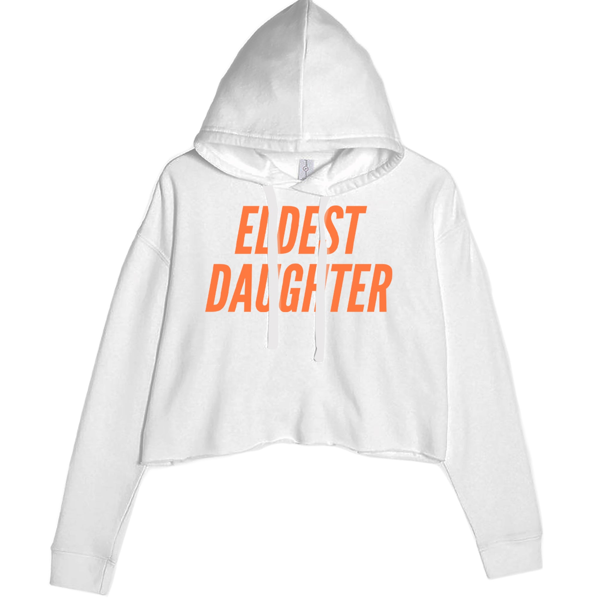 Eldest Daughter Cropped Hoodie Sweatshirt White