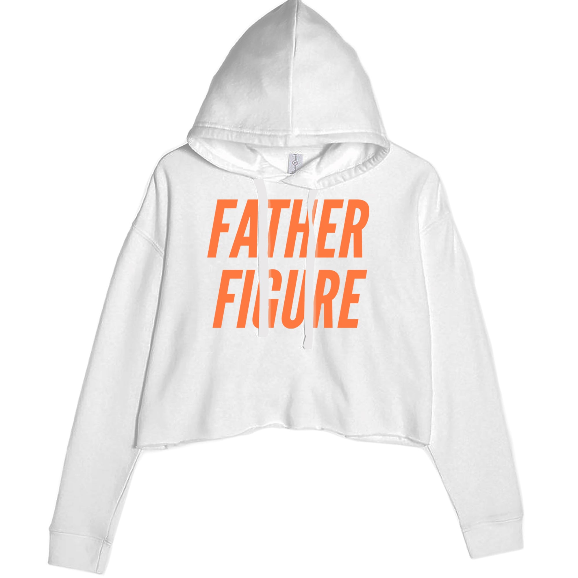 Father Figure Cropped Hoodie Sweatshirt White